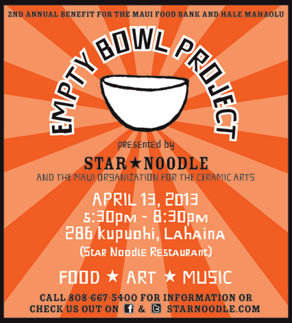 Star Noodle Empty bowl project Lahaina Maui fundraiser